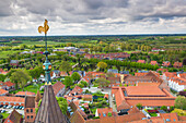 Dänemark, Jütland, Ribe, Blick vom Turm der Ribe Domkirke auf die Stadt