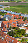 Dänemark, Jütland, Ribe, Stadtansicht von Ribe Domkirke Domturm