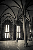 Abbey interior, Mont Saint-Michel monastery, Normandy, France