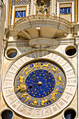 The Torre dell'Orologio (Clock tower) in the Piazza San Marco, Venice, Veneto, Italy