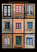 This poster captures interesting windows found throughout Portugal