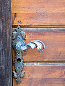 Switzerland, Zermatt, Old Town (Hinterdorf), oldest part of the village, door handle