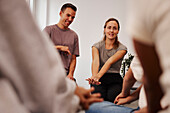 Teachers and children in first aid class