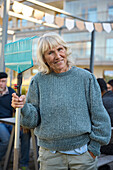 Smiling woman looking at camera