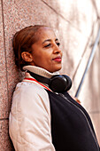 Portrait of woman looking away