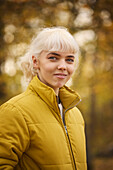 Smiling woman looking at camera