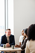 Business people talking during coffee break