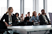 Business people sitting during business meeting