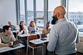 Man giving presentation at seminar