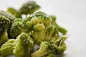 Close-up of frozen broccoli