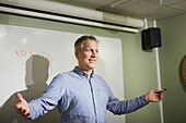 Man having presentation during business meeting