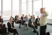 Man having presentation during business seminar
