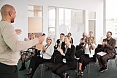 Man having presentation during business seminar