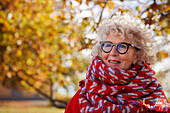 Portrait of senior woman looking away