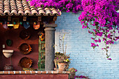 Mexiko, San Miguel de Allende, Dachterrasse in San Miguel de Allende