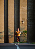 Man jogging on road