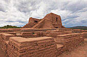 United States, New Mexico, Pecos, Old ruin of Mission church at national historic park