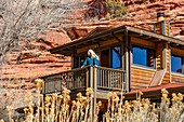 USA, Utah, Escalante, Einfamilienhaus im Canyon im Grand Staircase-Escalante National Monument