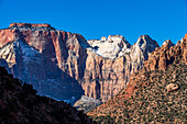United States, Utah, Zion National Park, Scenic view of Zion Canyon
