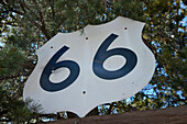 USA, Arizona, Sedona. Vintage Highway 66 sign