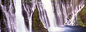 USA, California, McArthur-Burney Falls State Park. Panoramic of Burney Creek waterfall and pool.