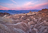 USA, California, Death Valley. Sunrise over Zabriskie Point.