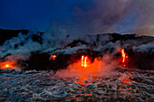 Lava-Bootstour, Vulkan Kilauea, Hawaii Volcanoes National Park, Hawaii