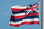 Hawaiianische Staatsflagge, Oahu, Hawaii.