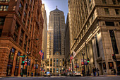 LaSalle street in downtown Chicago Illinois