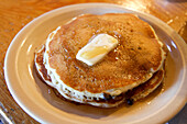 Pfannkuchen im Gould's Sugar House Restaurant, Shelburne Falls, Massachusetts, USA