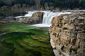 Kootenai Falls, Montana, a series of cascades on the Kootenai River.