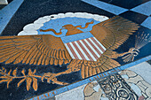 USA, Nevada, Bas relief plaque of an American Eagle, Hoover Dam.