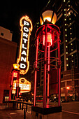 USA, Oregon, Portland. Sign outside Arlene Schnitzer Hall