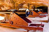 Kanonenbatterie am Historic Fort Sumter National Monument, Charleston, South Carolina.