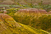 Colorful Hills, Early Autumn, Badlands Loop Road, Badlands National Park, South Dakota, Usa