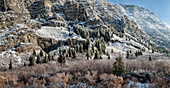 USA, Utah, Provo, Panoramablick auf das späte Nachmittagslicht im Provo Canyon