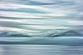 USA, Washington State, Seabeck. Motion blur seascape - Washington, Seabeck, Hood Canal, Olympic Mountains (Colorized version) 