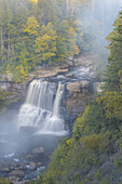 USA, West Virginia, Davis. Overview of waterfall in Blackwater State Park.