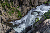 Yellowstone National Park, Terraced Falls on Falls River, Wyoming