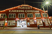 Night image of downtown Monterey, California, United States of America, North America