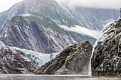 A waterfall near Sawyer Glacier in Tracy Arm-Fords Terror Wilderness, Southeast Alaska, United States of America, North America