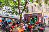 Bar and cafe in Le Panier de Marseille, Marseille, Bouches-du-Rhone, Provence-Alpes-Cote d'Azur, France, Western Europe