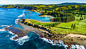 Luftaufnahme der Emily Bay, UNESCO-Welterbestätte, Norfolkinsel, Australien