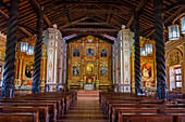 Interior of the Mission of Concepcion, Jesuit Missions of Chiquitos, UNESCO World Heritage Site, Santa Cruz department, Bolivia, South America