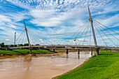 Bridge spanning the Acre River, Rio Branco, Acre State, Brazil, South America