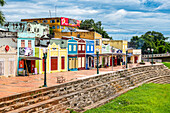 Tiny stores along the Acre River, Rio Branco, Acre State, Brazil, South America