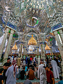Innenraum des Heiligen Schreins des Imam Hossain, Karbala, Irak, Naher Osten
