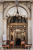 The Florian cafe, St. Mark's Square (Piazza San Marco), Venice, UNESCO World Heritage Site, Veneto, Italy, Europe