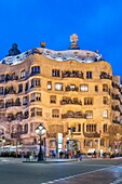 Antoni Gaudi, La Pedrera (Casa Mila), UNESCO-Welterbestätte, Barcelona, Katalonien, Spanien, Europa