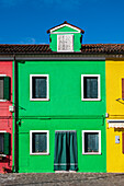 Buntes Haus, bunte Hausfassaden, Insel Burano, Venedig, UNESCO-Weltkulturerbe, Venetien, Italien, Europa